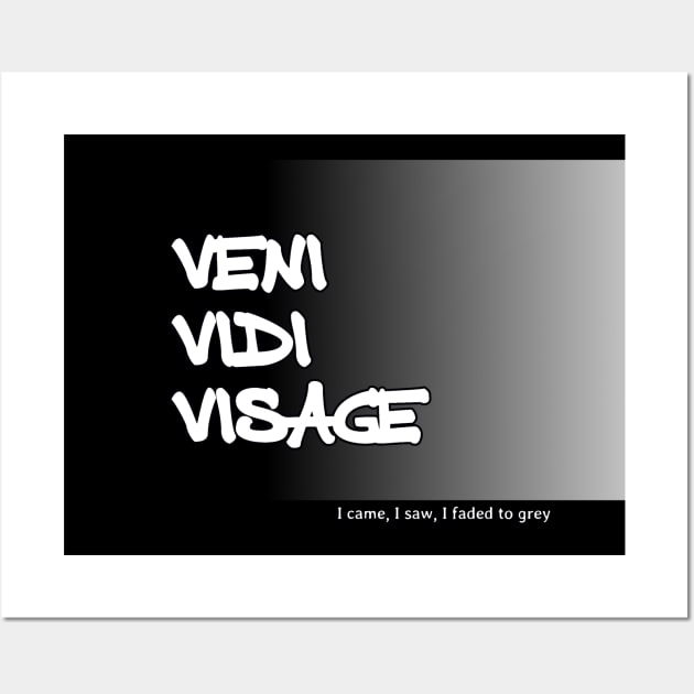 Veni Vidi Visage - I came, I saw, I faded to grey Wall Art by soitwouldseem